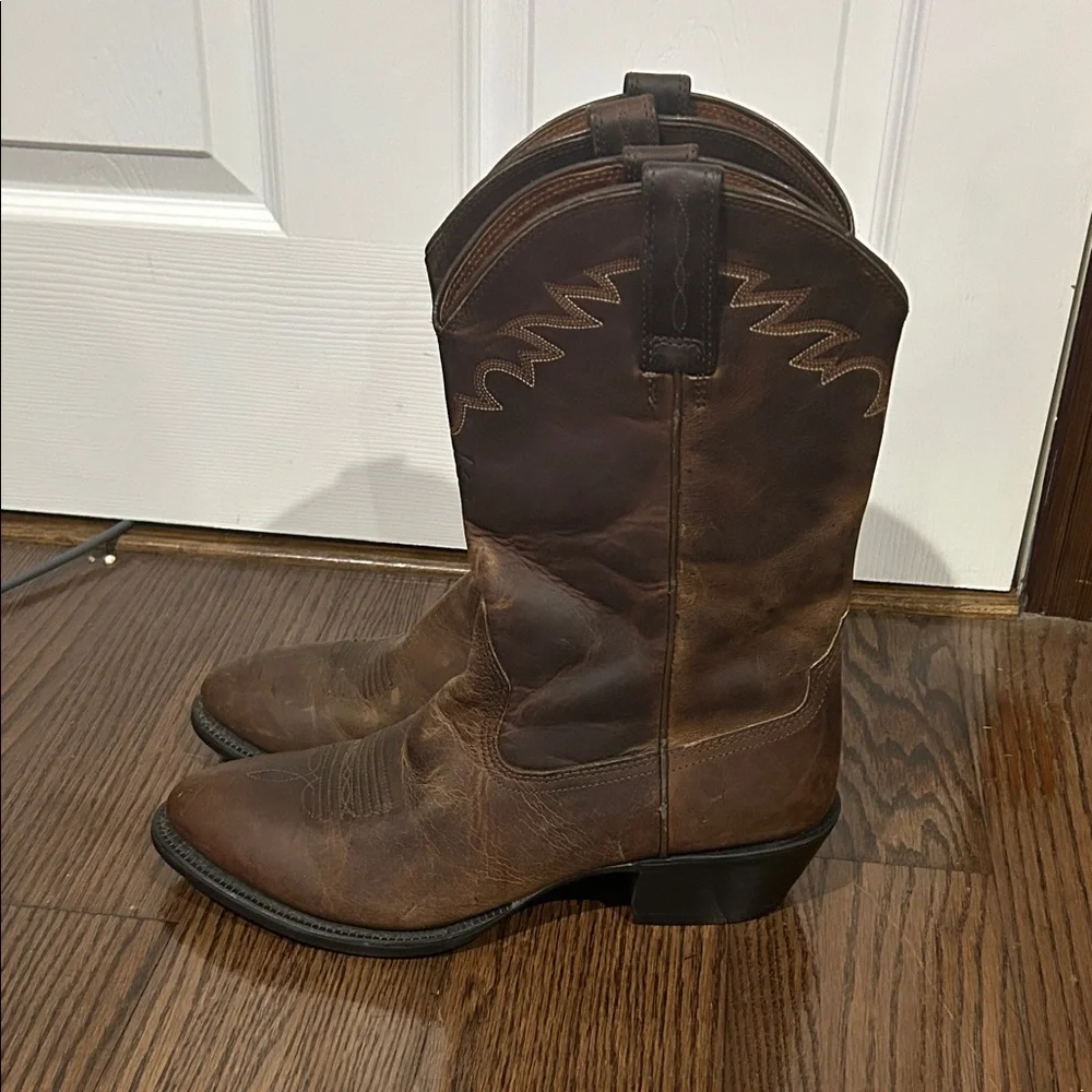 Ariat Brown Cowboy western 4LR Cowboy men’s boots sz 12 - Picture 2 of 6